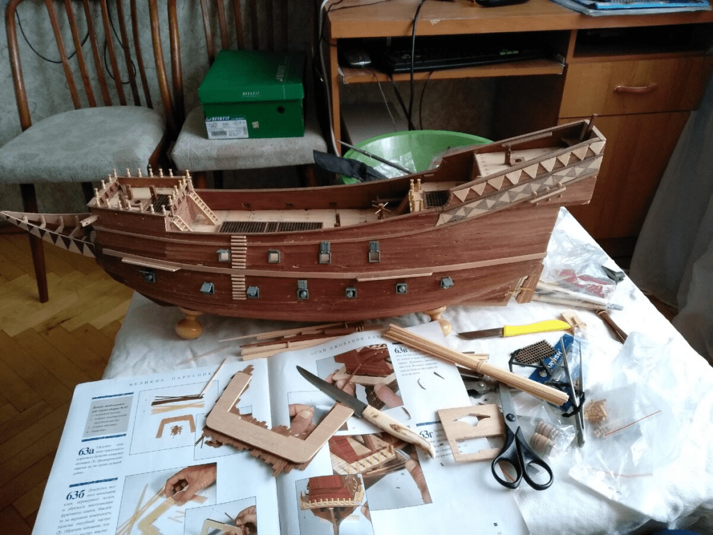 сборка модели корабля